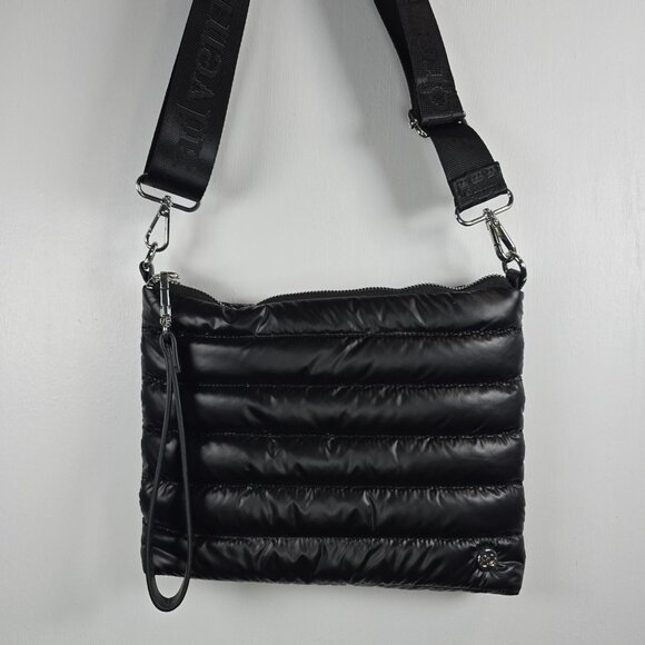 Samantha Brown Black Quilted Crossbody Bag – Lightweight Travel Purse, Wide Stra - Picture 1 of 8